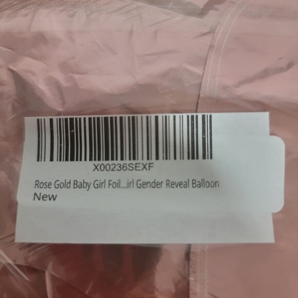 Rose Gold Baby Girl foil gender reveal balloon - Picture 3 of 4
